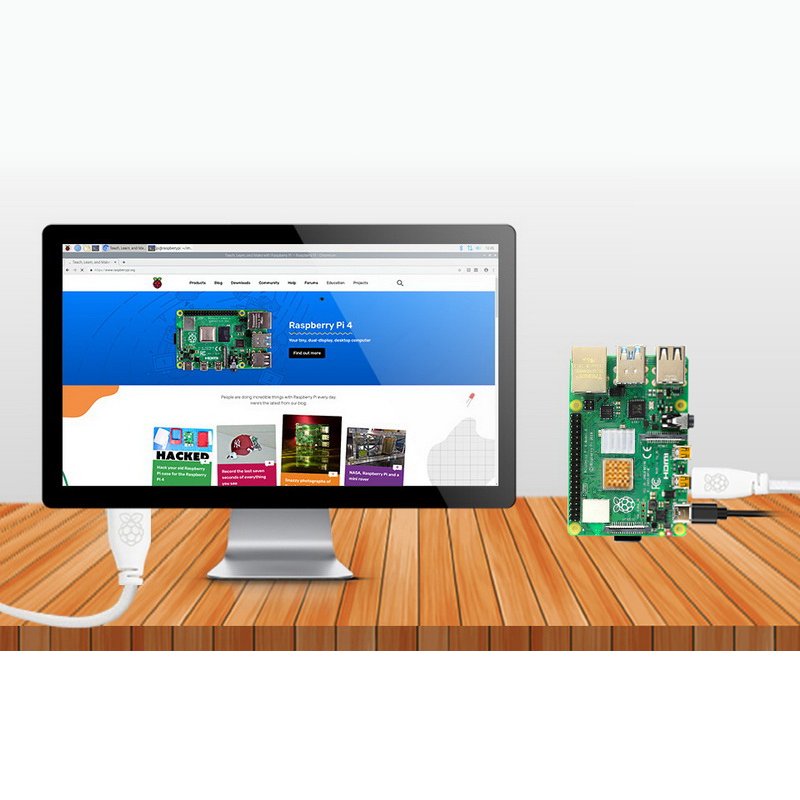 Raspberry Pi 5 Micro Standard Cable HD Video Cable 1M White 4K Ultra-HD Transmission High Quality Green PVC Material