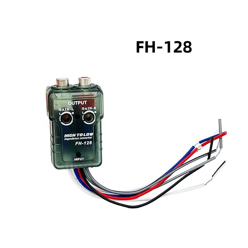 Car stereo signal high to low converter RCA adapter car audio signal converter with REM control function