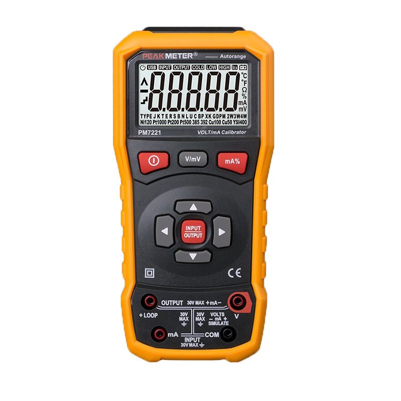 PEAKMETER PM7221 Voltage and Current Signal Generator Process Calibrator
