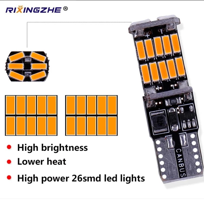 t10 w5w canbus car interior light 194 led 26 4014 SMD Instrument Lights bulb lamp dome light no error 12V 6000K