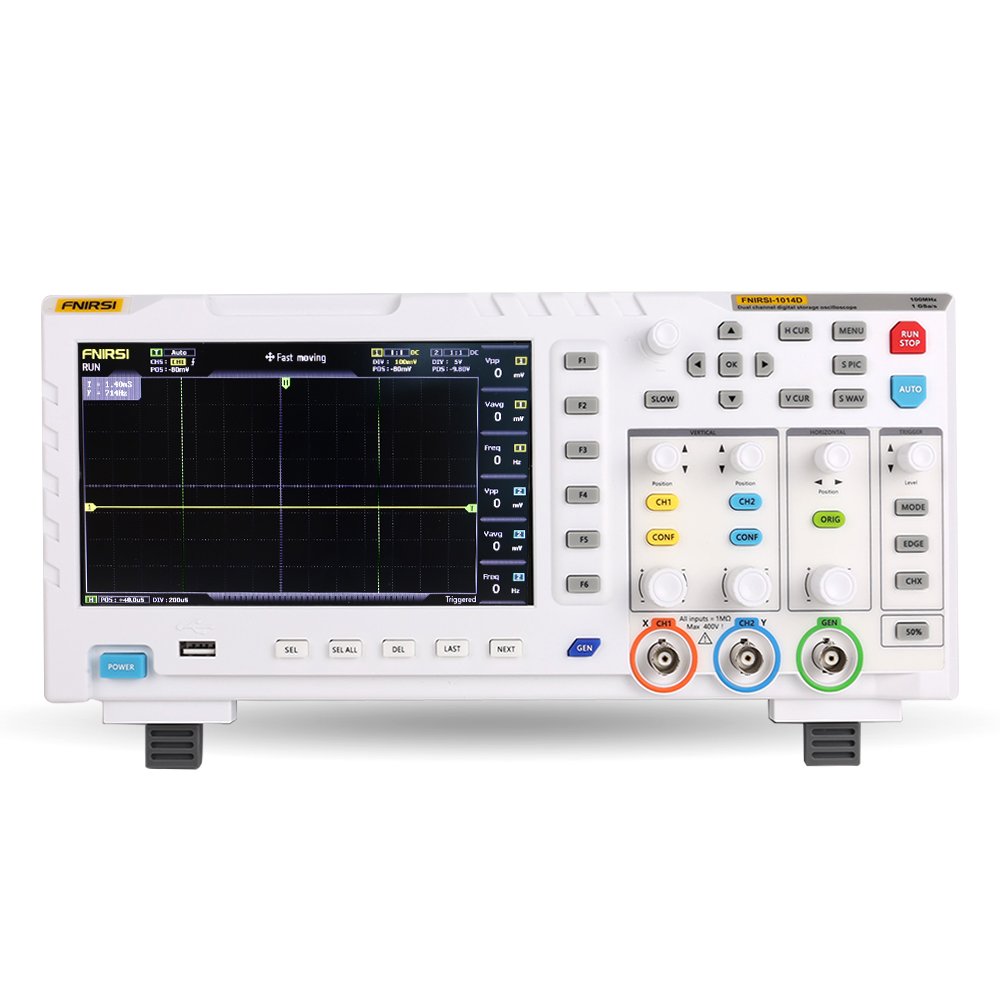 FNIRSI 1014D 100MHz Digital Storage Oscilloscope USB Dual Channel Portable Oscilloscope with Signal Generator