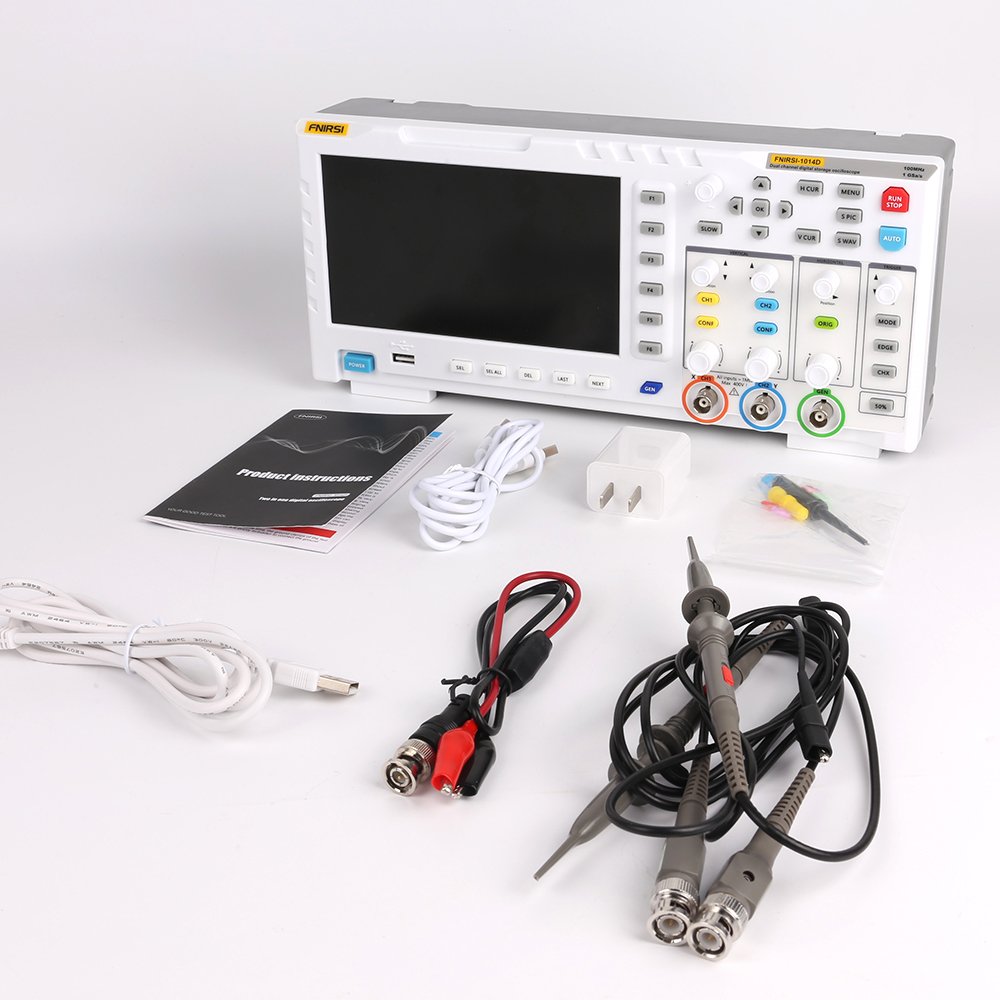 FNIRSI 1014D 100MHz Digital Storage Oscilloscope USB Dual Channel Portable Oscilloscope with Signal Generator