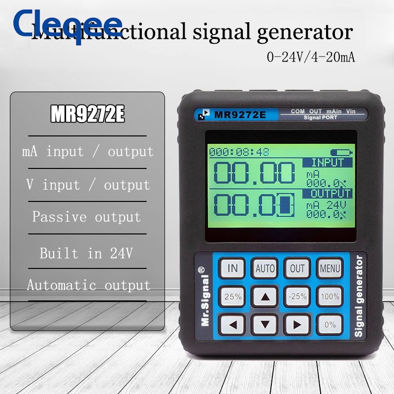 MR9272E 4-20mA Handheld Signal Generator Current and Voltage Process Calibrator Valve Positioner Transmitter Commissioning
