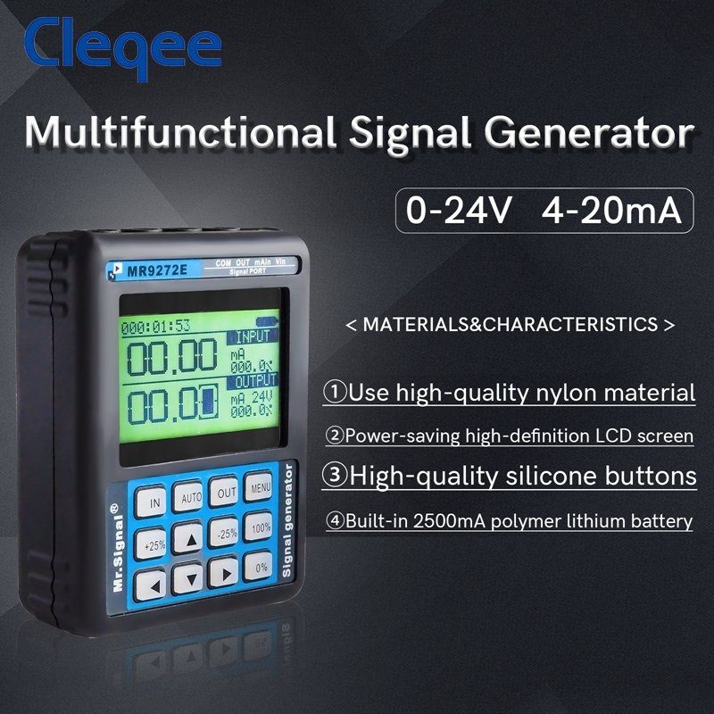 MR9272E 4-20mA Handheld Signal Generator Current and Voltage Process Calibrator Valve Positioner Transmitter Commissioning