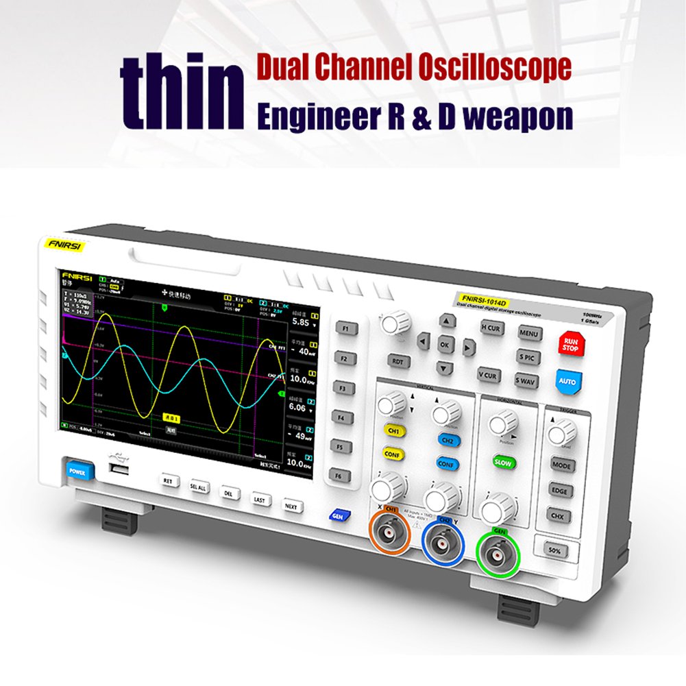 Dual Channel Input Signal Generator Osiloscopio Digital 1GSa/s Sampling Rate 1GB Storage Digital Oscilloscope 1014D