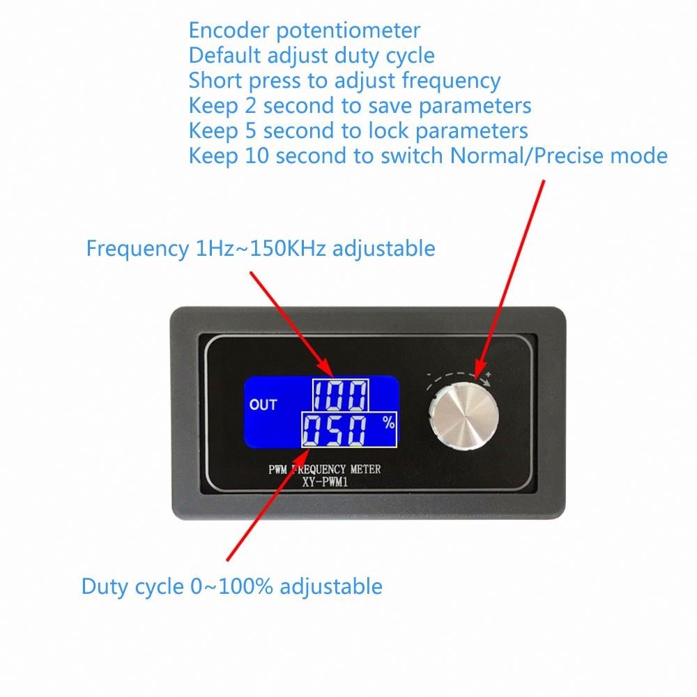CL0103 Pwm Pulse Frequency Duty Cycle Adjustable Module Square Wave Rectangular Wave Signal Generator Xy-pwm1