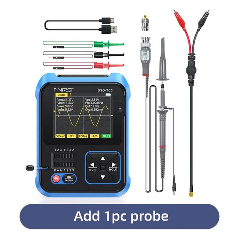 Digital Oscilloscope DSO-TC3 Function Signal Generator Transistor DSO TC3 Multifunction Electronic Component Tester Oscilloscope