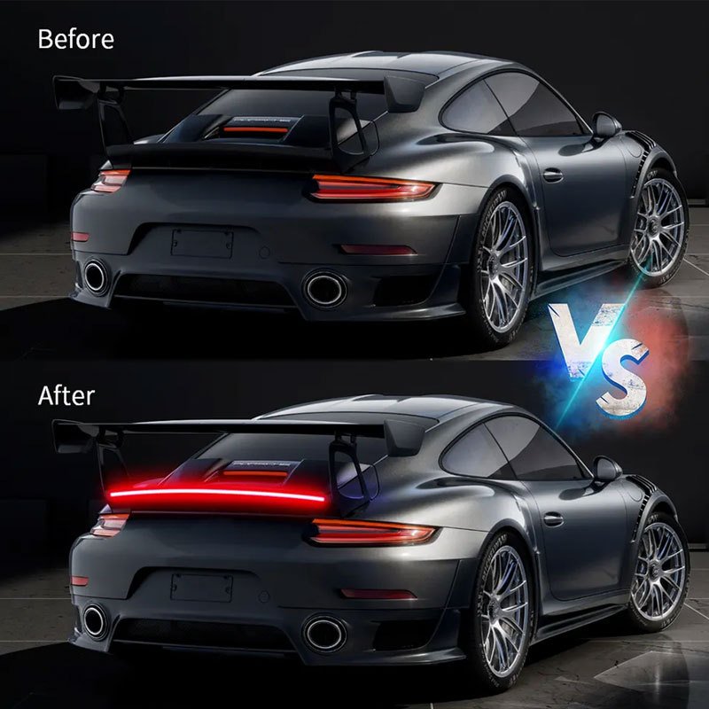Car Exterior Decorative Tail Light DRL Turn Signal Brake Reverse Strip Light Bar Rear Tail Lights for Cars Trucks Vehicle