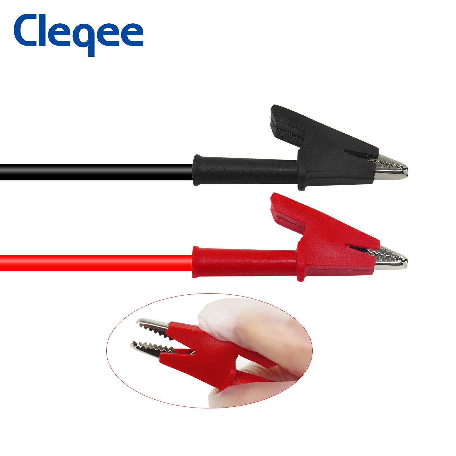 Cleqee P1061 Gold plated Pure Copper BNC plug to 10mm open range Insulated Alligator Clips Test Lead