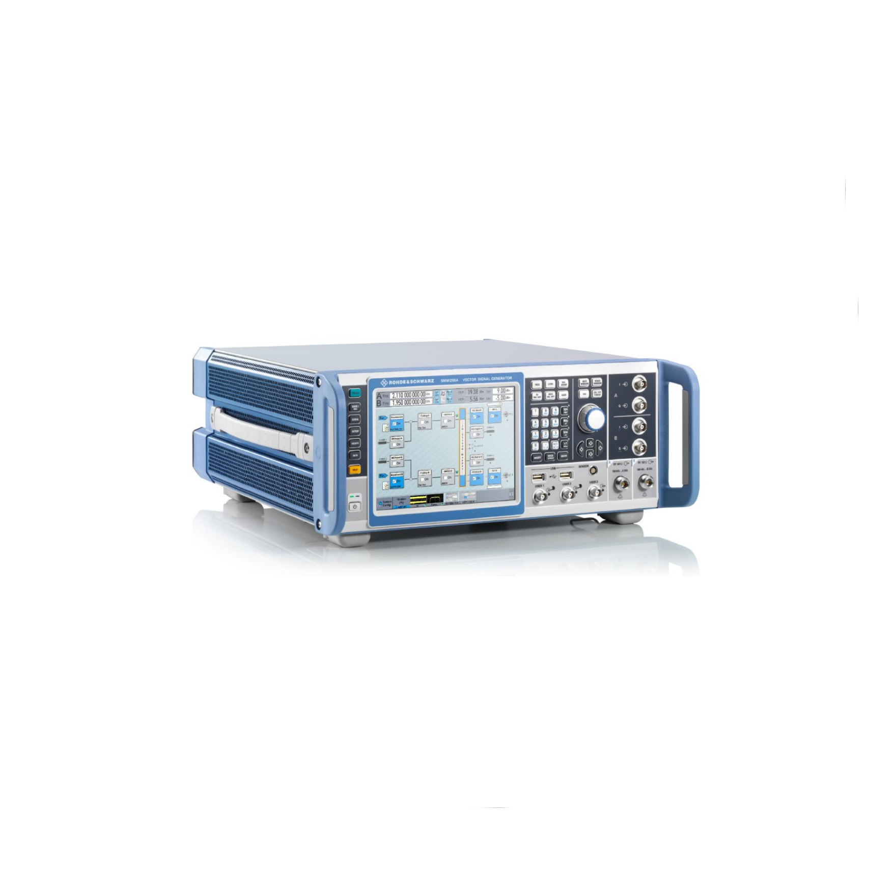 R & S SMW200A vector signal generator Frequency up to 67 GHz (dual channel: up to 44 GHz)