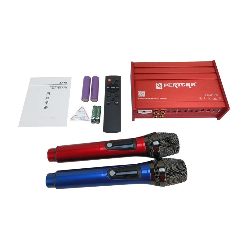 QPERTORS DSP QP-K7.0S car audio karaoke system single microphone or double microphone