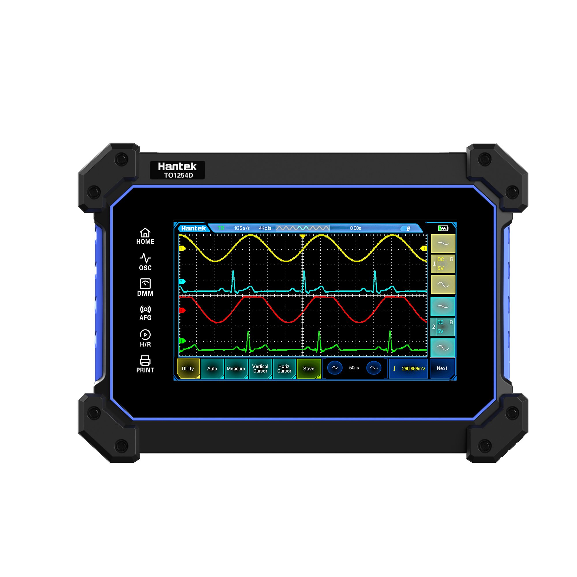 Hantek Touch Screen Oscilloscope TO1112D 2 Channel 110MHz Bandwidth 25MHz Signal Source