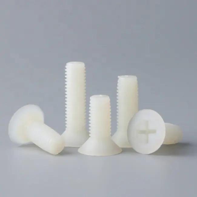 Custom PEEK PPS ABS Plastic Nylon M2 M4 M6 M8 Hexagon Socket Screws Plastic screw NUTS