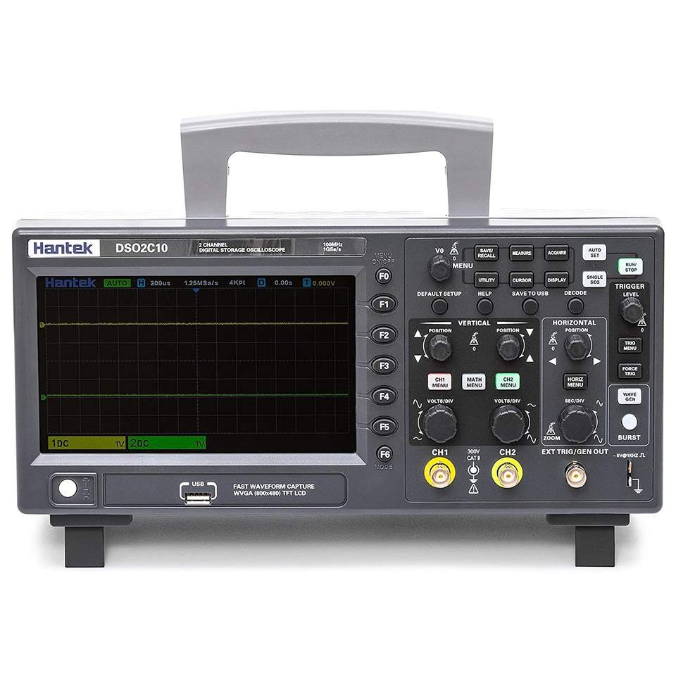 Hantek DSO2C10 2 Channel 100MHz 1GSa/S Digital Storage Oscilloscope HLX Without AWG Signal Generator