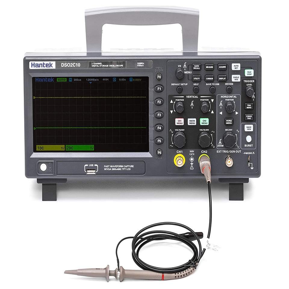 Hantek DSO2C10 2 Channel 100MHz 1GSa/S Digital Storage Oscilloscope HLX Without AWG Signal Generator