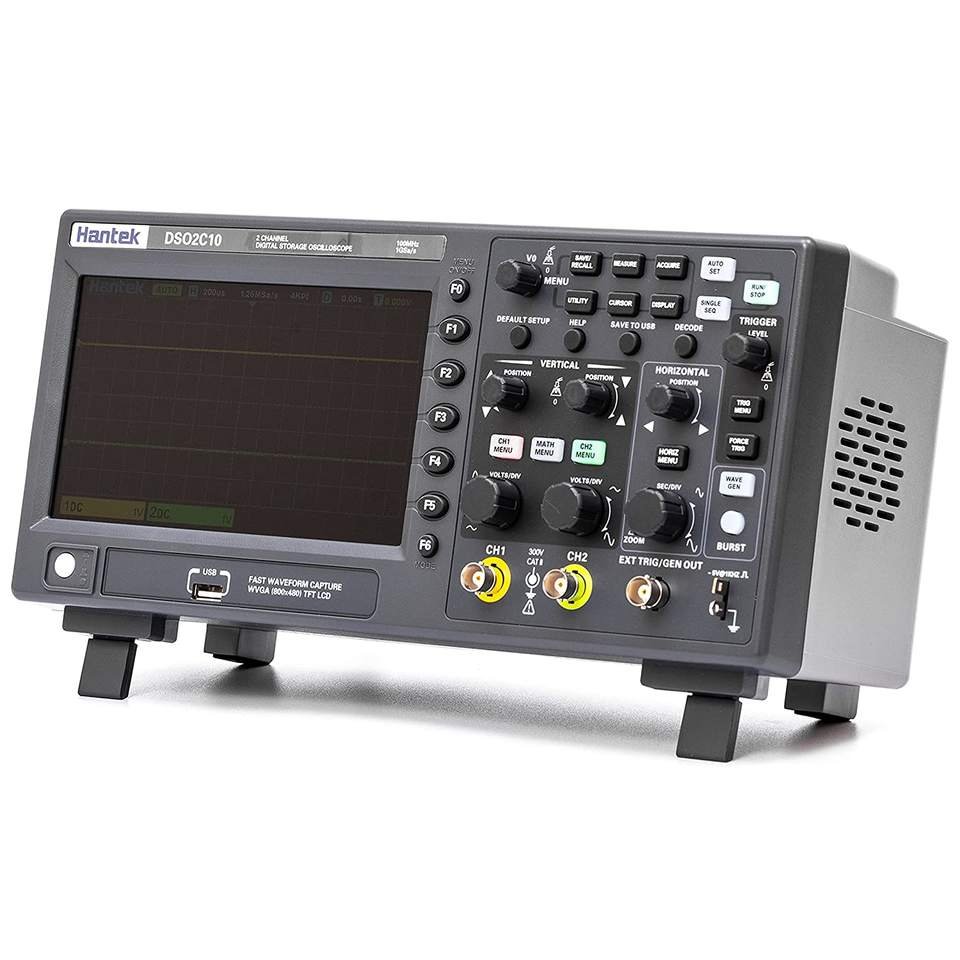 Hantek DSO2C10 2 Channel 100MHz 1GSa/S Digital Storage Oscilloscope HLX Without AWG Signal Generator