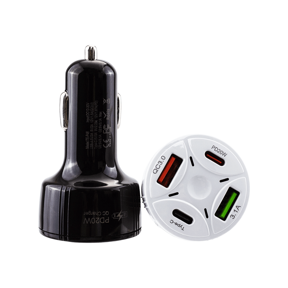 Mini Fast Car Charger Mobile Cell Phone PD 30 W QC 3.0 Dual Quick Car Charger