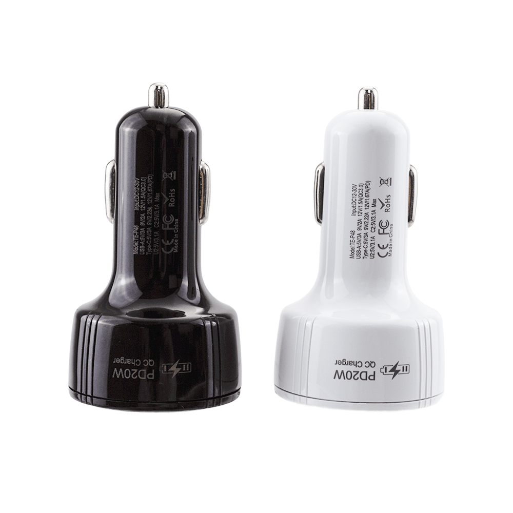 Mini Fast Car Charger Mobile Cell Phone PD 30 W QC 3.0 Dual Quick Car Charger
