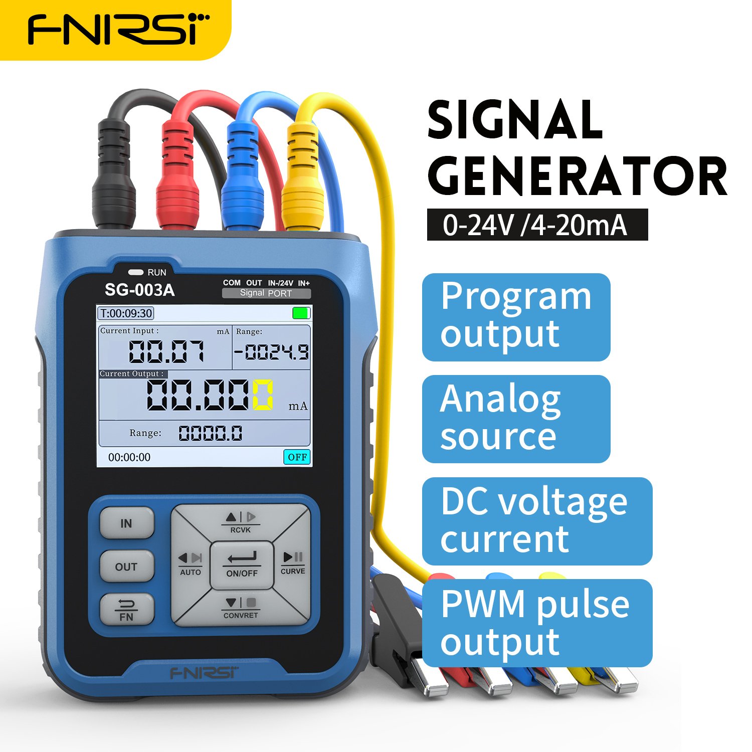 FNIRSI SG-003A 0-10V Adjustable Current Voltage Simulator 4-20mA Signal Generator automotive signal generator