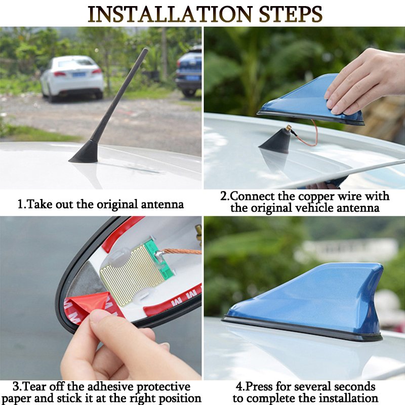 Signal radio antenna decoration is special for refitting the tail wing of the second generation antenna without punching.