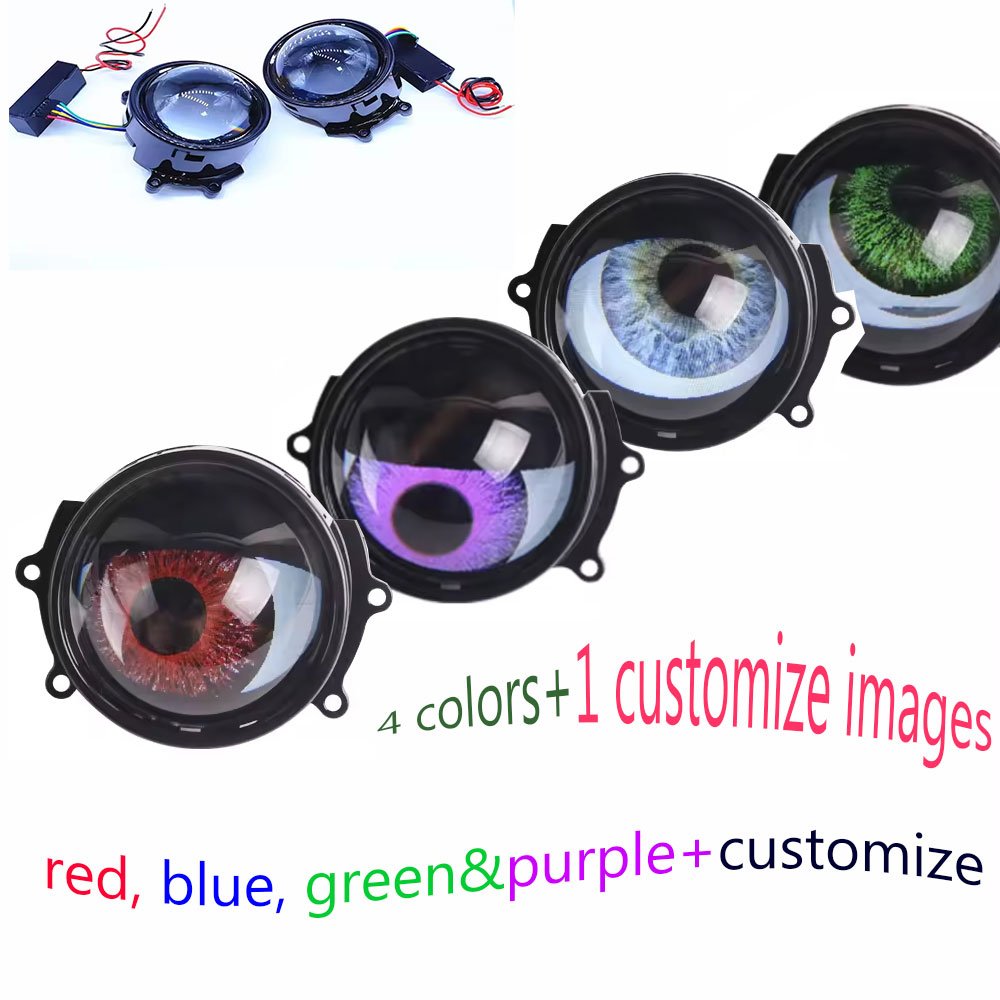 3 inch replace fog light with DRL hot selling demon eye multi-styles projector lens dynamic devil eyes