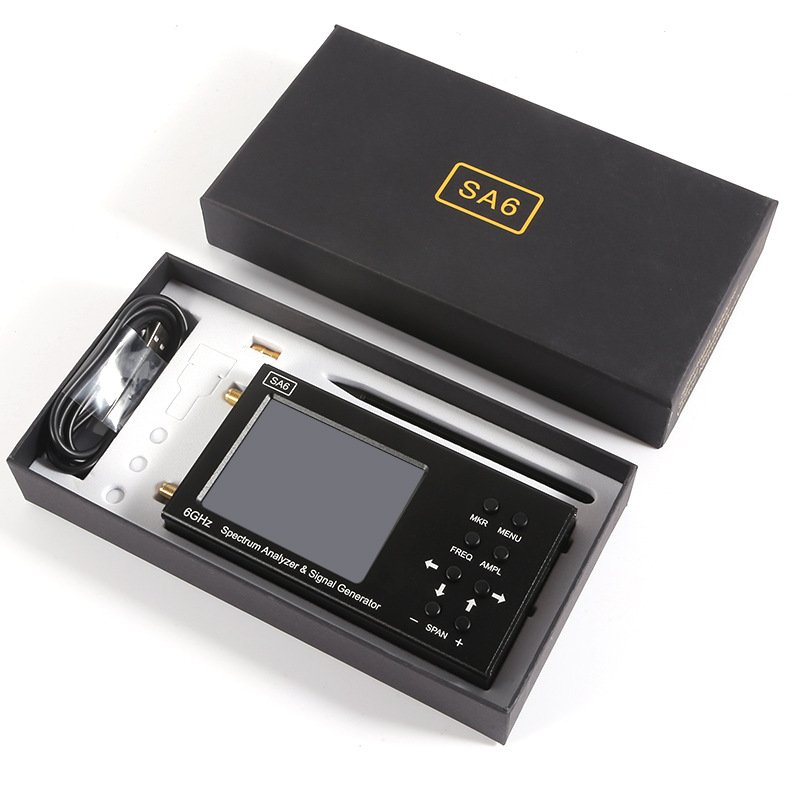 SA6 35-6200MHz 3.2" Lcd Portable Digital RF digital spectrum analyzer 6ghz with Signal Generator