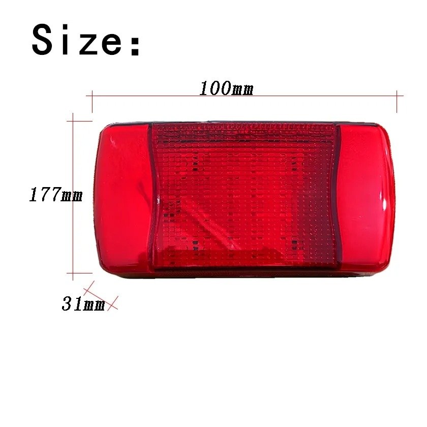 36LED Rear Tail Brake Stop Light Turn Signal Caution Indicator Lamp For Trailer Truck Van Caravan Tractor