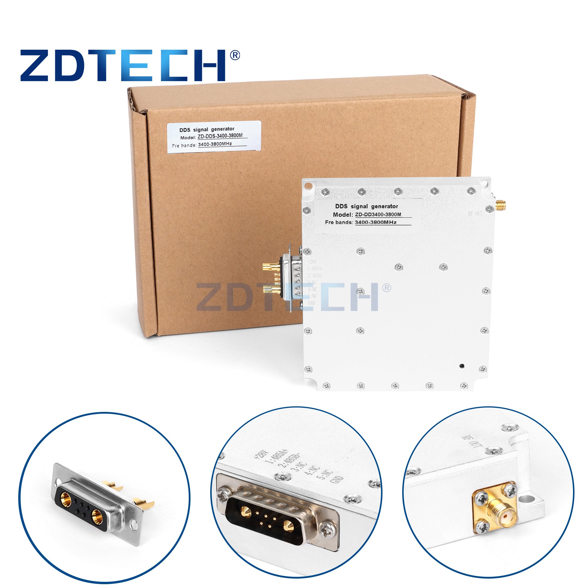 OEM ODM DDS high frequency with RS485 control wide band signal generator parts to build UAV N-F rf power amplifier module