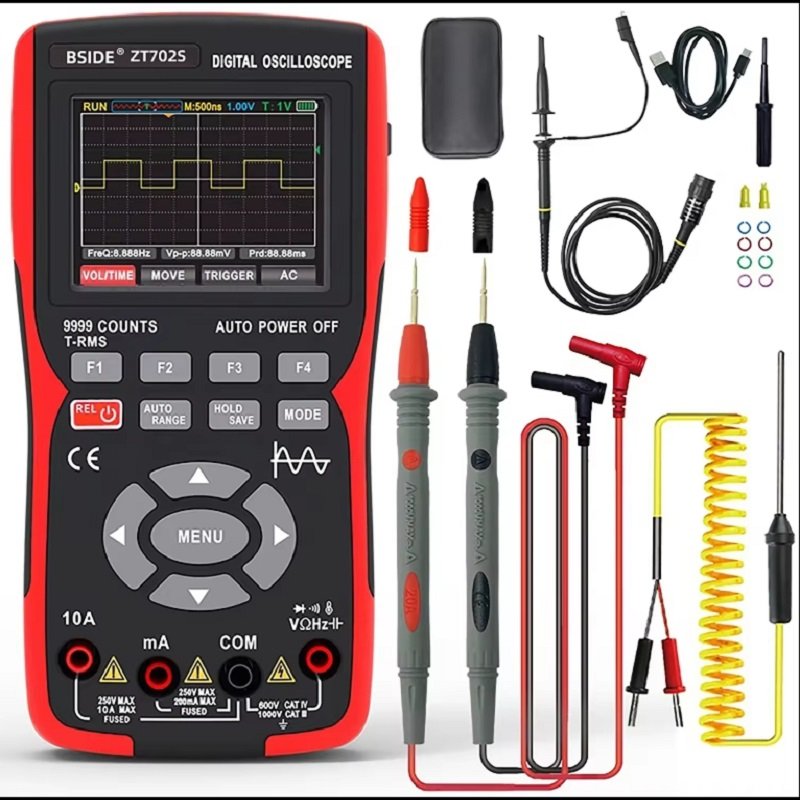 ZOYI ZT702S ZT703S Digital Auto True RMS 10MHZ Data Storage 2 in 1 Oscilloscope Multimeter with signal generator