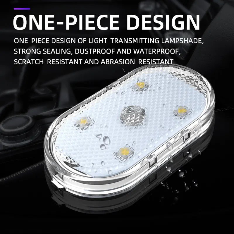 1x Car Interior Touch Lights Wireless USB Charging Magnetic Car Ceiling Lamp Magnetic Car Decoration Dome lamps Reading Light