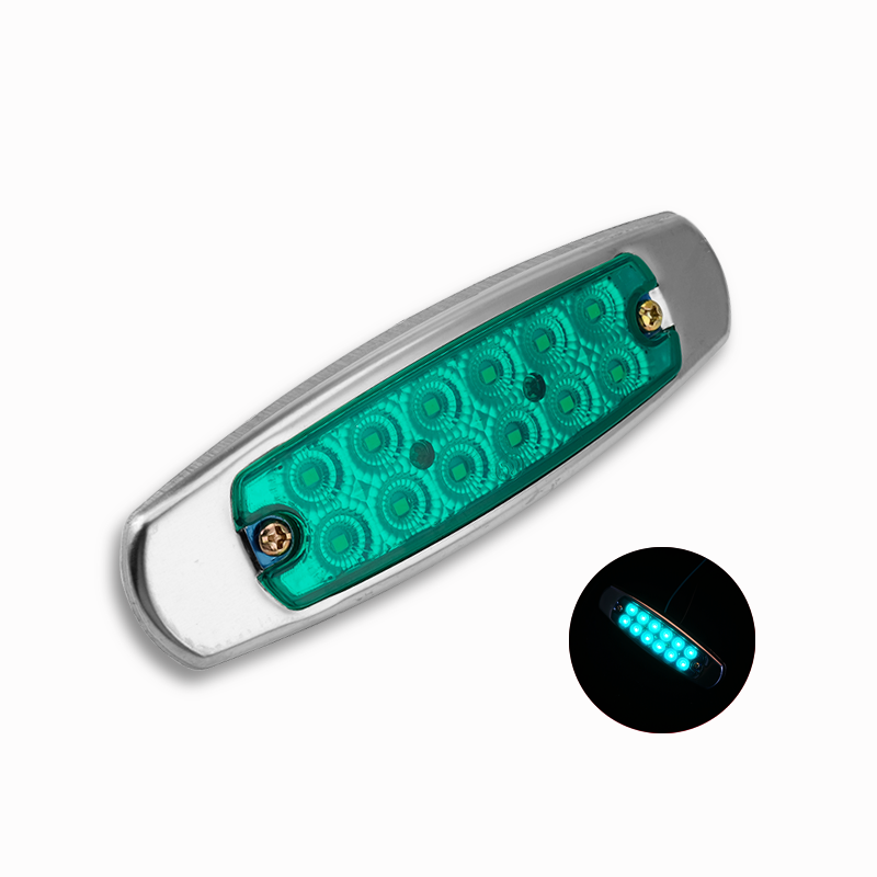 Oval Shape Led Flash Warning Light Trucks Bus Signal Led Lights Chrome Side Marker Lights