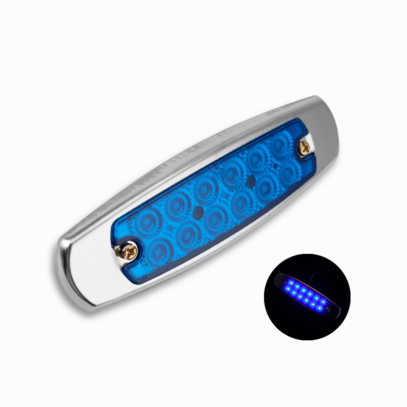 Oval Shape Led Flash Warning Light Trucks Bus Signal Led Lights Chrome Side Marker Lights