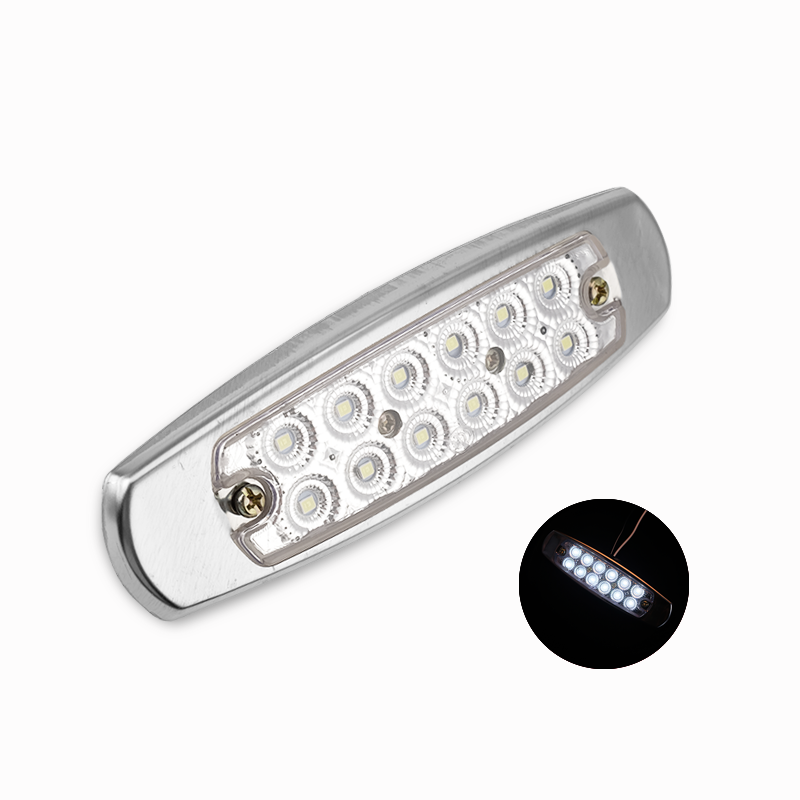 Oval Shape Led Flash Warning Light Trucks Bus Signal Led Lights Chrome Side Marker Lights