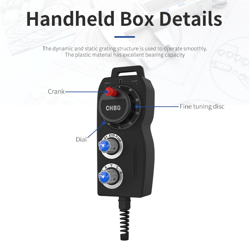 CHBG Handwheel CNC Router Engraving Milling Machine 4 Axis USB MACH3 YZ9 CUSTOMIZED ENCODER handy encoder rotary
