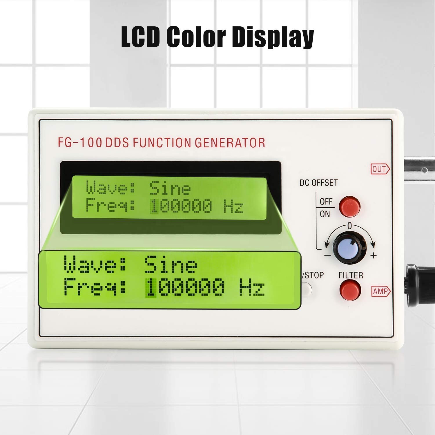 DDS Functional Signal Generator DDS Function Low Frequency Signal Generator Sine/Triangle/Square/Sawtooth Waveform 1HZ-500KHZ