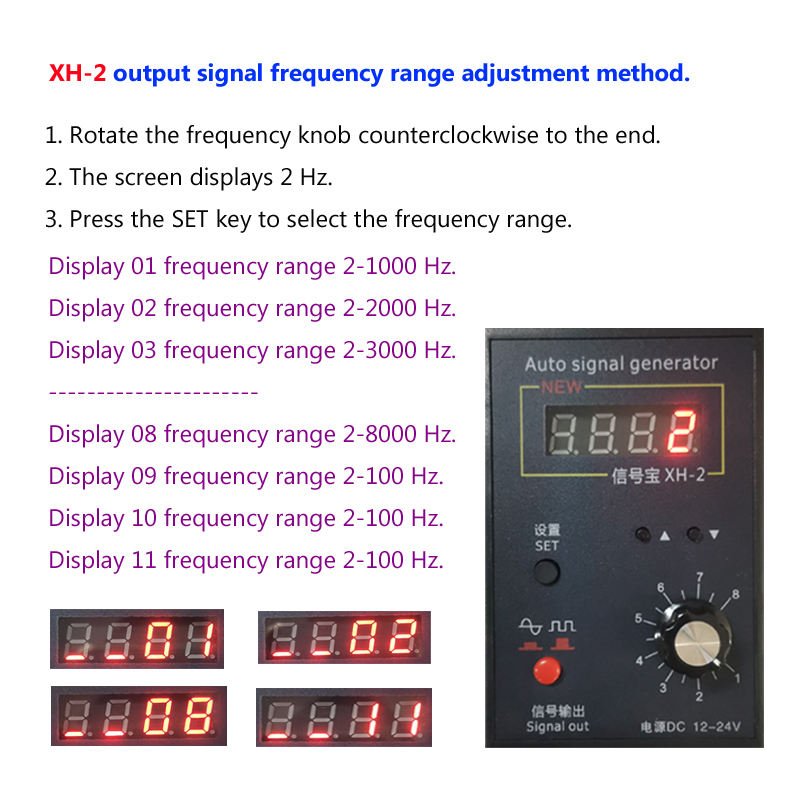 XH-2 Vehicle Auto Signal Generator Hall Sensor Crankshaft Position Sensor Simulator 2Hz to 8KHz Car Repairing Tool