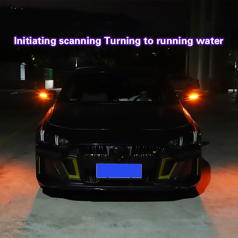 5W Car rearview mirror running light DRL with turn signal lamp Flashing Indicator Amber LED Signal Light