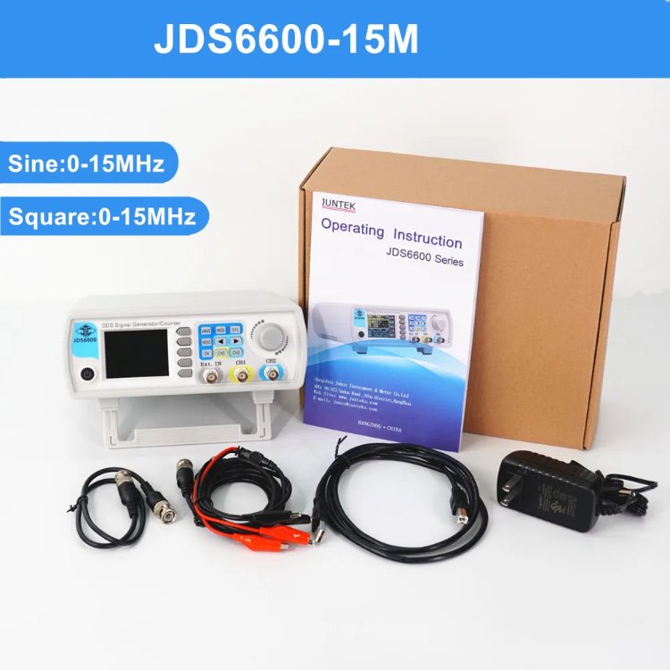 JDS6600-15M 0-15MHz Dual-channel DDS Signal and TTL Level Output Arbitrary Wave Function Signal Generator pulse frequency meter
