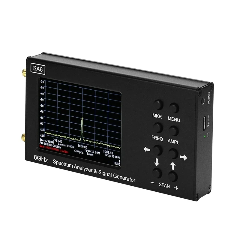 SA6 6GHz Spectrum Analyzer Signal Generator RF Signal Source Wi-Fi 2G 4G LTE CDMA GSM Beidou GPR