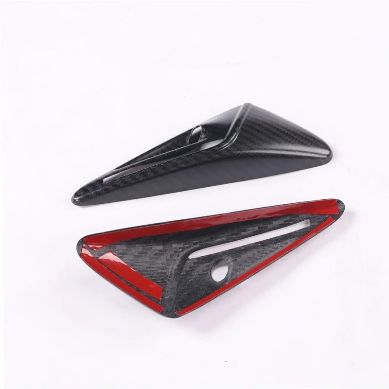 Carbon Fiber Side Camera Protection Cover Fender Trim Cover Car Modification Accessories For Tesla Model 3/Y/X/S