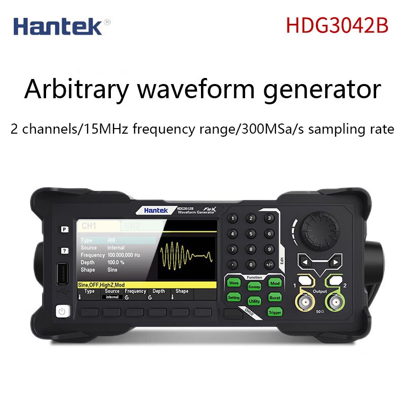 Hantek Signal Generator Bandwidth 40MHz 2 Channel 300MSa/s Sampling Rate HDG3042B Function Signal Generator