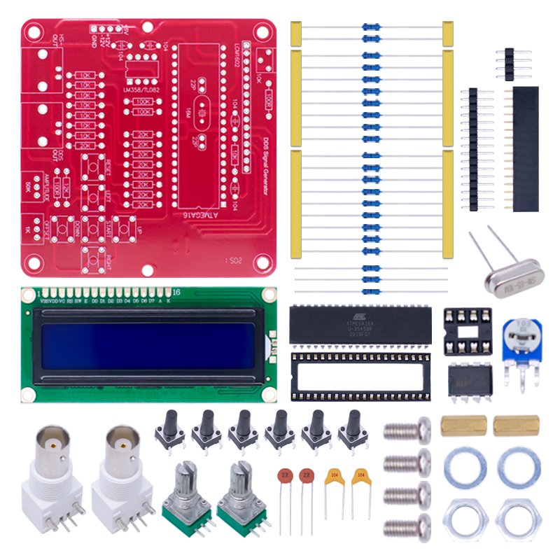 WGZX 1 Set DDS V2.0 Signal Generator 1-65535HZ Digital Function Sine/Triangle/Square Saw Rev Wave DIY Kit