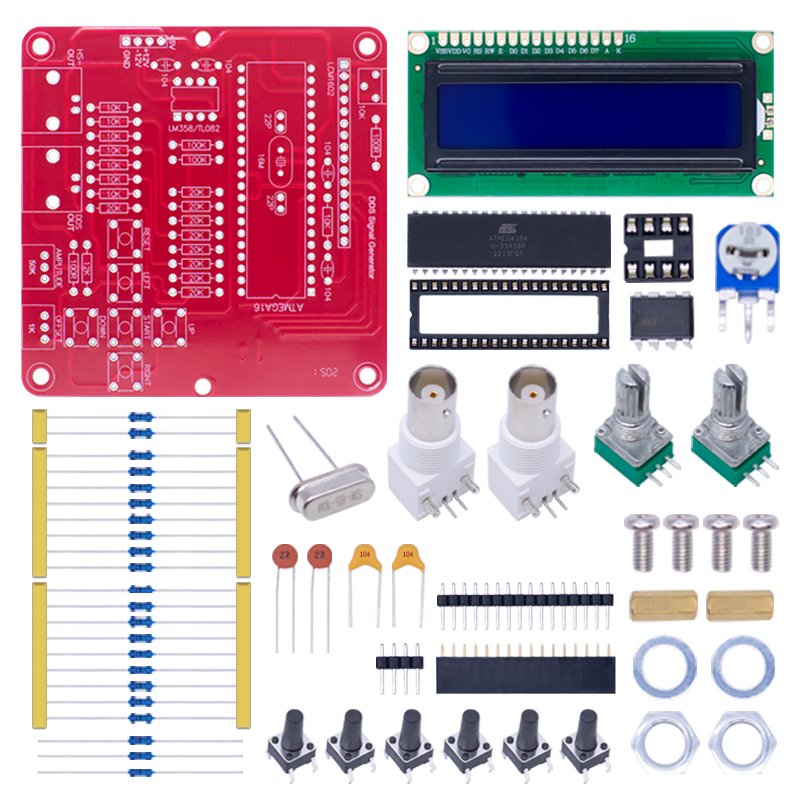 WGZX 1 Set DDS V2.0 Signal Generator 1-65535HZ Digital Function Sine/Triangle/Square Saw Rev Wave DIY Kit