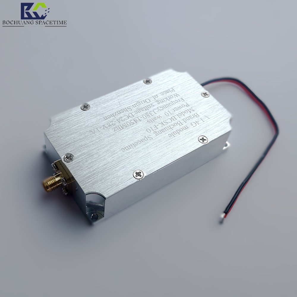 1.4G power amplifier chip 10W-100W power selectable band signal generator wide band signal amplification1400MHZanti drone module
