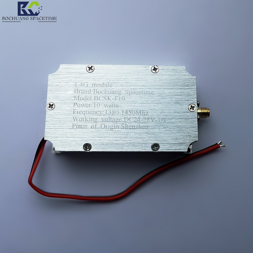 1.4G power amplifier chip 10W-100W power selectable band signal generator wide band signal amplification1400MHZanti drone module