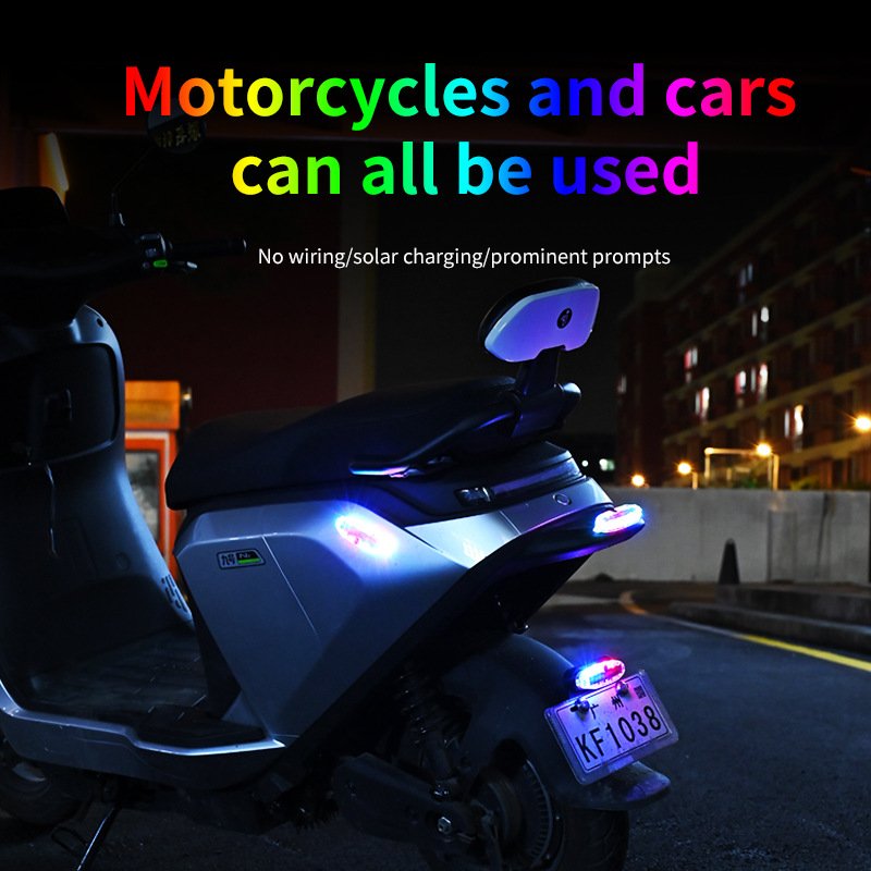 Car Solar Led Warning Sensor Blinking Lights Auto Warning Signal Lamps for Car SUV Off-road Electric Vehicle Motorbike Truck