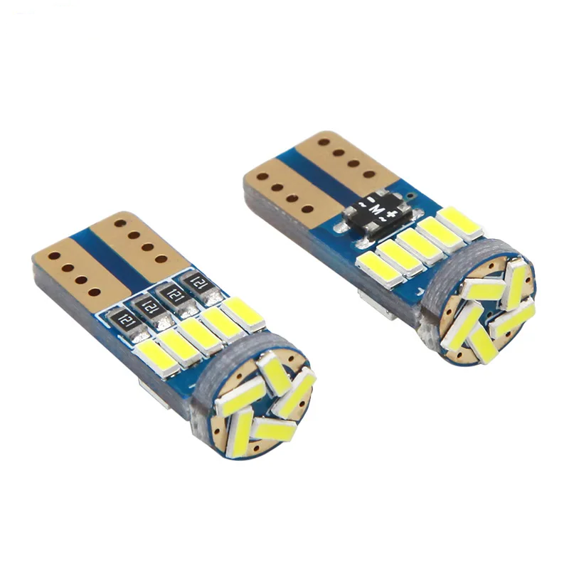 10pcs T10 LED T10 W5W LED Bulb 3014 SMD 168 194 Car Accessories Clearance Lights Reading lamp Auto 12V CANBUS Bright