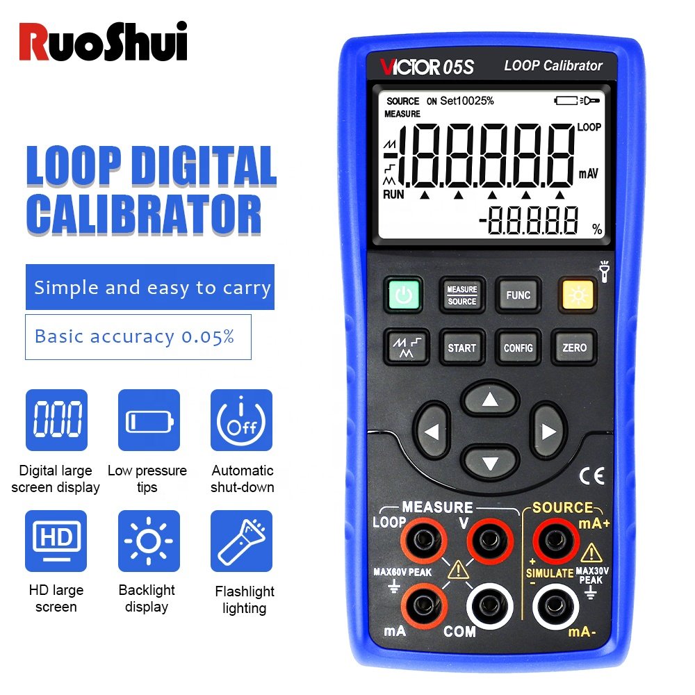 VICTOR 05S New version Loop Calibrator high precision Voltage Current Simulation transmitter handheld automatic signal generator