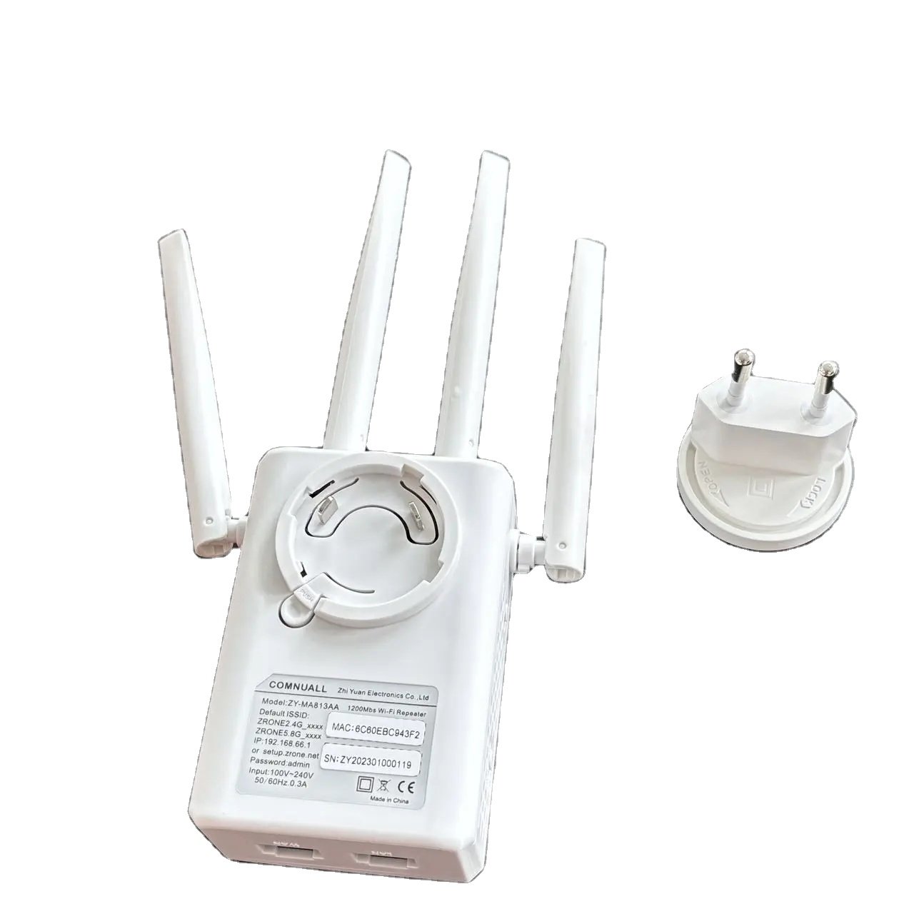 2024 Generation WiFi Extender WiFi Booster Covers Up to 1200Mbps Internet Booster 2.4G 5G Ethernet Port Signal Booster for Home