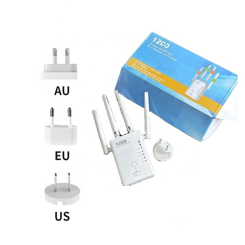 2024 Generation WiFi Extender WiFi Booster Covers Up to 1200Mbps Internet Booster 2.4G 5G Ethernet Port Signal Booster for Home